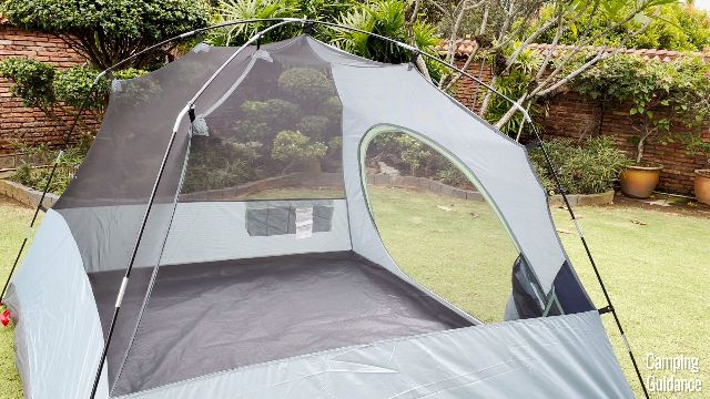 This is what the Coleman Skydome Tent looks like without the rainfly.