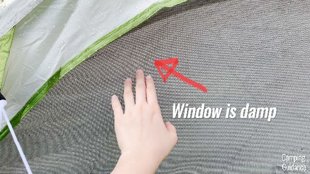 The side windows of the Coleman Montana 8-Person Tent were pretty soaked from the heavy rain, so they can't be opened in the rain.