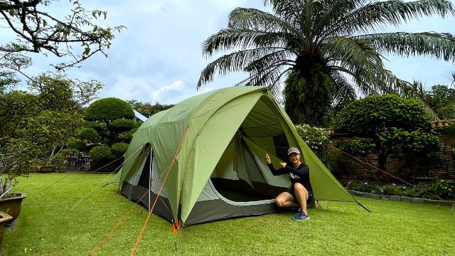 This is a picture of me pointing to my REI Wonderland 6.