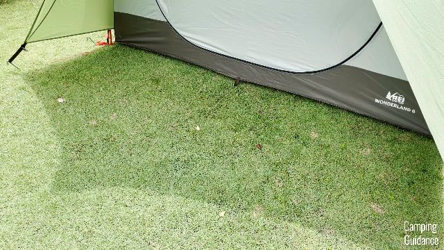 The shading provided by each awning.