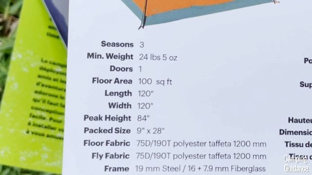 The marketed dimensions of the Eureka LX 6.