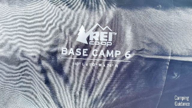 The marketed dimensions on the carry bag of the REI Base Camp 6.