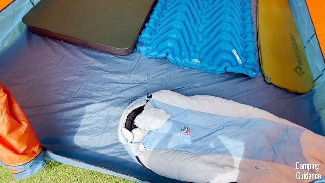 The leftover space in the Eureka LX 6 after 6 pads have already been inflated.