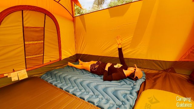 Me lying down on a pad at the very sides of the Wawona 6.