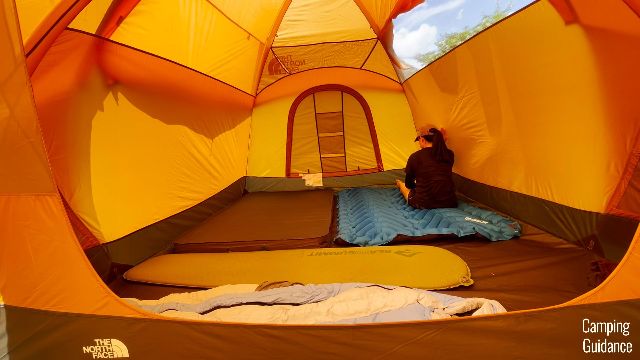 6 pads in The North Face Wawona 6, with me lying one on of them.