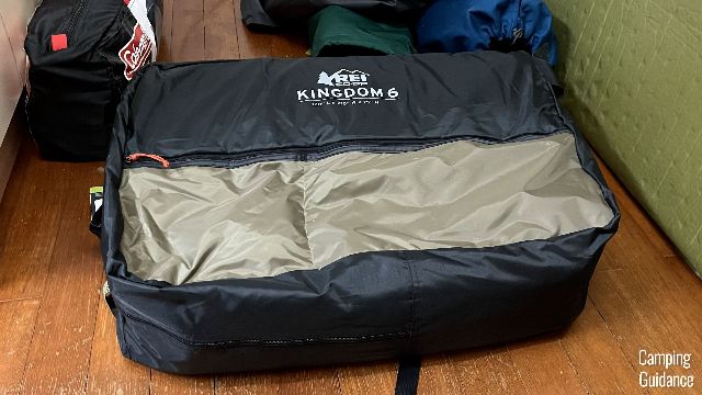 What the carry bag of the REI Kingdom 6 looked like.
