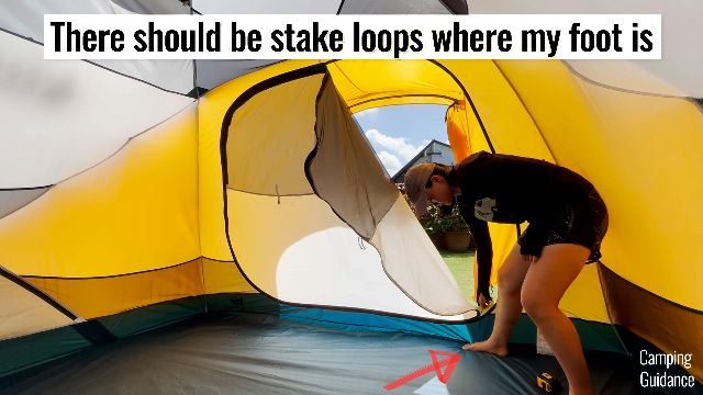 This was the bend in the REI Base Camp 6 that I had to use both hands to work the zipper.