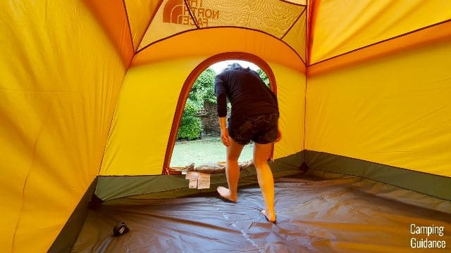 Me ducking to get through the back door of the Wawona 6.