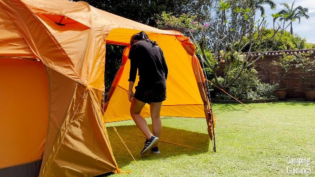 Me ducking to get through one of the vestibule doors of the Wawona 6.