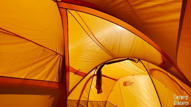 A bottom-up look at the front wall of The North Face Wawona 6.