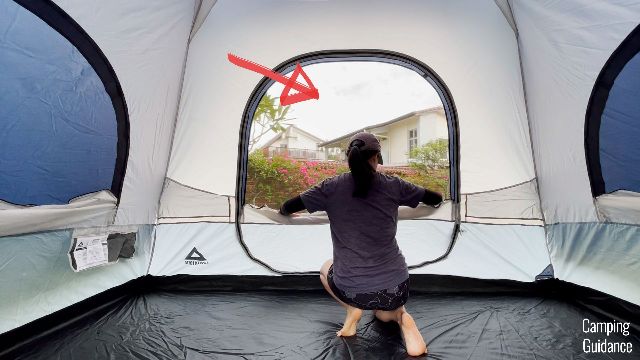 This is a picture of me opening the front window of the Caddis Rapid 6.