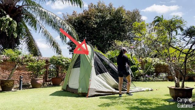 The red arrow is pointing to one of the U-poles of the REI Wonderland 6.