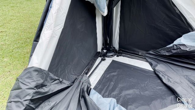The author folding the Caddis Rapid 6 instant tent.