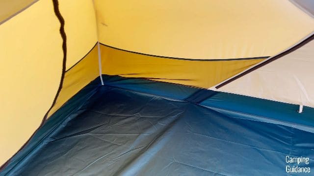 A close-up shot of 2 pockets in the REI Base Camp 6.