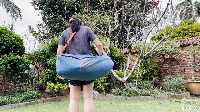 The Eureka LX 6 slung over my shoulder.