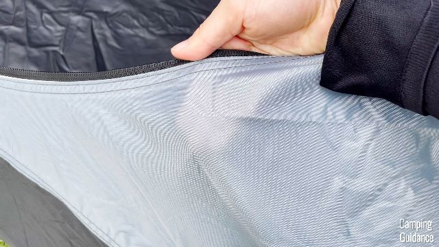 A close-up shot of what the tent body of the Caddis Rapid 6 looks like.