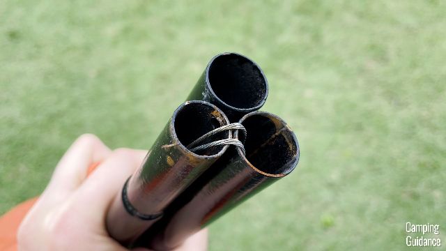 A little rust forming on the steel poles after some time.