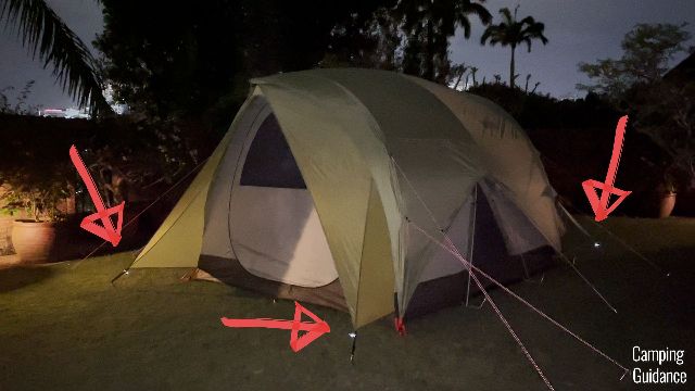 What the REI Wonderland 6 looks like at night.