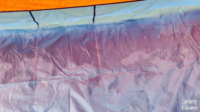 The flooring of the Eureka LX 6 after the heavy rain test.