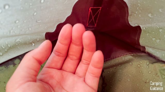 Me checking for leakage at the submerged corner of the Wawona 6.