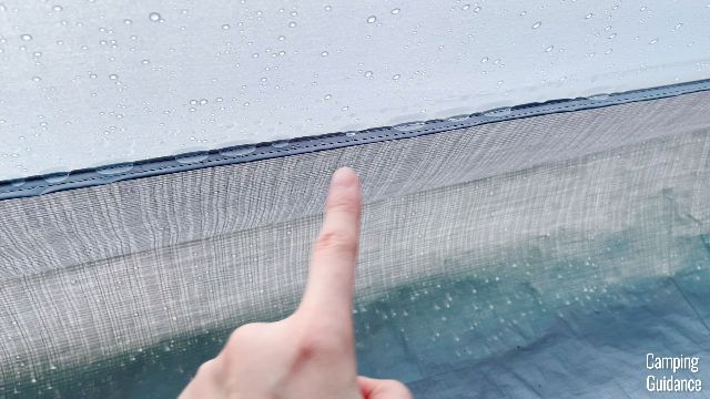 Leakage in the NTK Cherokee 6 after 45 minutes of heavy rain.