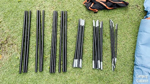 All 7 poles of the Eureka Copper Canyon LX 6.