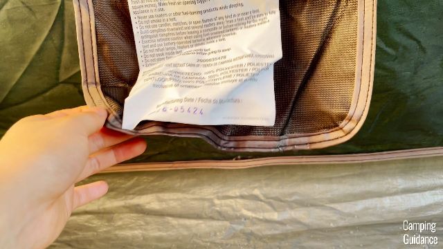 The pocket of my Coleman Instant 4 leaking water into the tent.