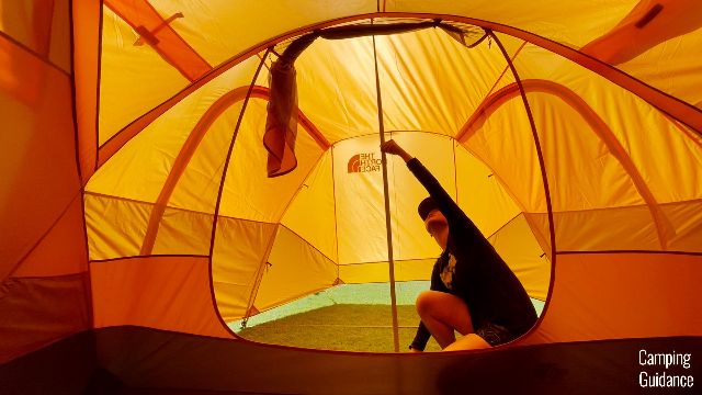 Me measuring the tallest height in the vestibule of the Wawona 6.
