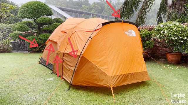 The guylines of The North Face Wawona 6