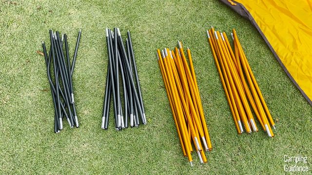 The aluminum poles of The North Face Wawona 6 (previous model).