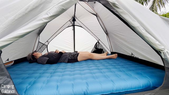 A queen bed in the Teton Sports Mountain Ultra 2