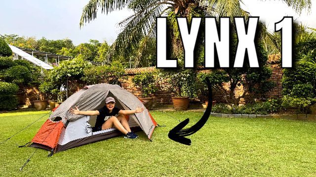 The author in her Alps Mountaineering Lynx 1.