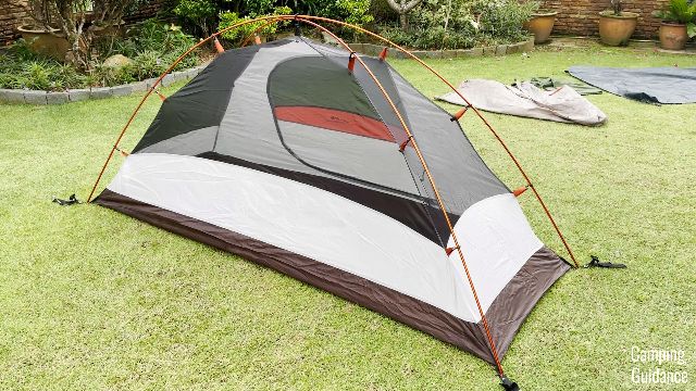 What the back and sides of the Alps Mountaineering Lynx 1 looks like without the rainfly.