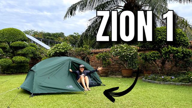 The author in her Hyke and Byke Zion 2-Person Tent.