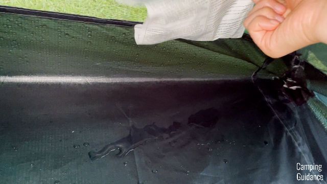 Leaking in the Hyke and Byke Zion 2 Tent.