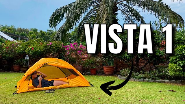 The author in her Teton Sports Vista Quick Tent 1.