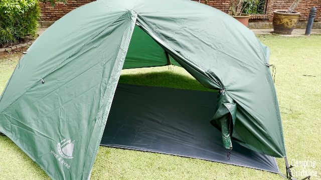 The Hyke and Byke Zion 2 Tent's ultralight set up.