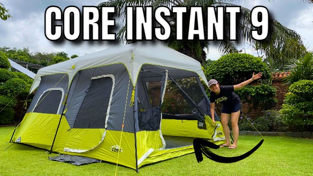 The author in her Core Equipment Instant Cabin 9 (product image)