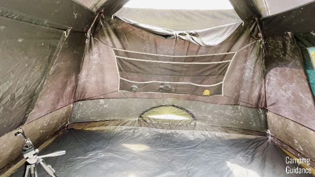 What the removable pocket organizer of the Ozark Trail Dark Rest Instant Cabin 6 looks like