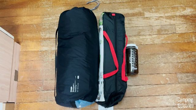 The REI Skyward 4 beside the Coleman Sundome 2
