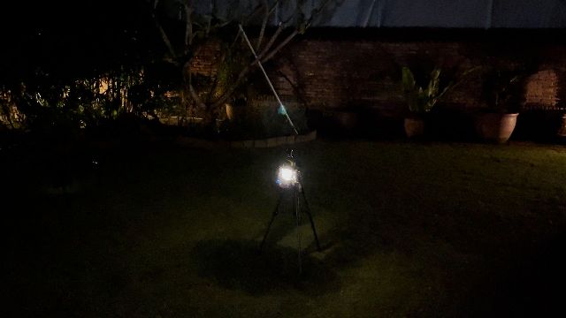 The Goal Zero Lighthouse 600 lantern at its dimmest setting