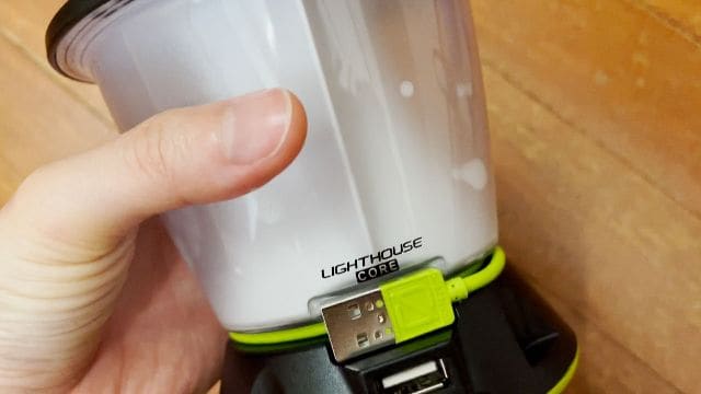 Water inside the Goal Zero Lighthouse Core lantern
