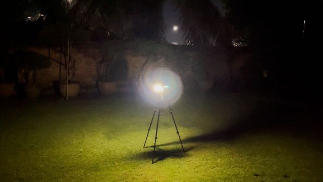 The Goal Zero Lighthouse Mini at its brightest setting