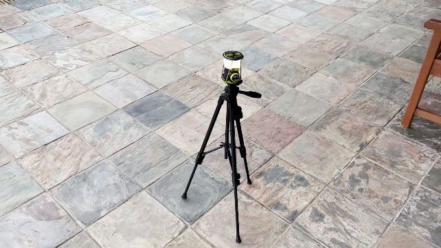 the Goal Zero Lighthouse Mini on a tripod