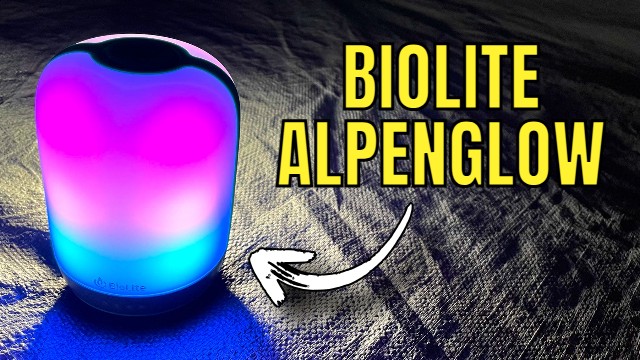 The author's BioLite AlpenGlow 500 lantern in a tent.