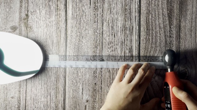 The author measuring the lumen output of the BioLite AlpenGlow 500.