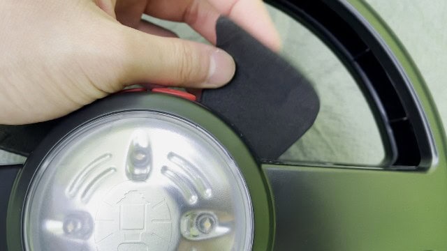 The foam blades of the Coleman CPX 6 Lighted Tent Fan.