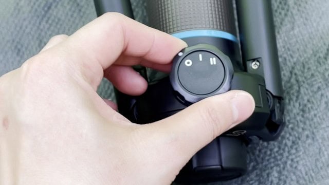 The adjustment knob of the Coleman OneSource Fan.