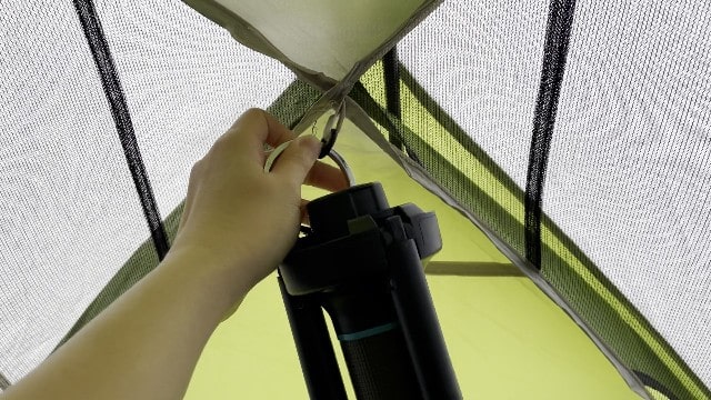 The hook of the Coleman OneSource Fan.
