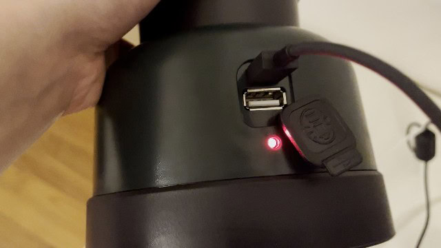 Charging the Coleman Rugged Rechargeable 400 Lantern.